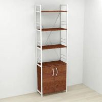 Етажерка 4/60 Ferrum-decor Серії Конект із тумбою 179x60x28 Білий ДСП Венге (FRD-105538)
