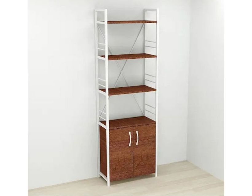 Етажерка 4/60 Ferrum-decor Серії Конект із тумбою 179x60x28 Білий ДСП Венге (FRD-105538)