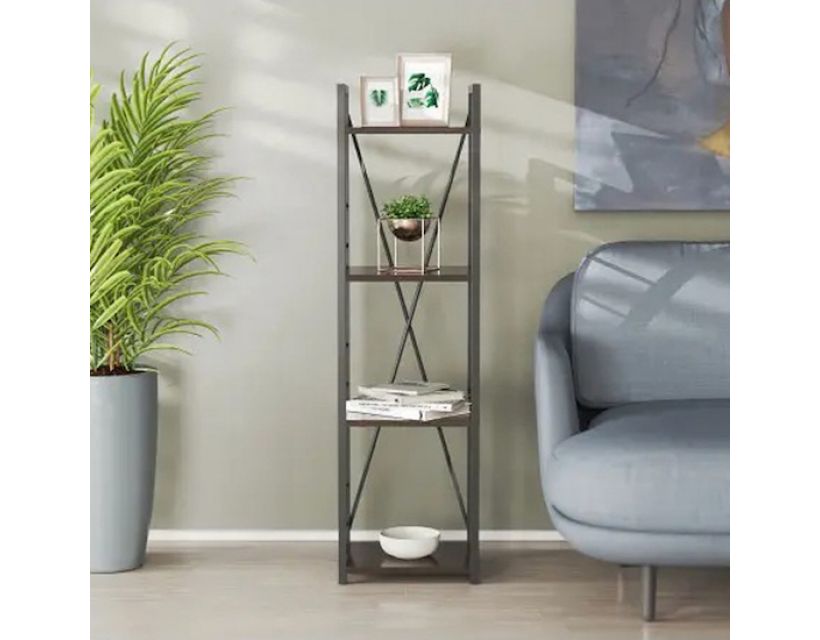 Етажерка 4/34 Ferrum-decor Серії Коннект 120x34x28 чорний ДСП Венге 16мм (FRD-105550)