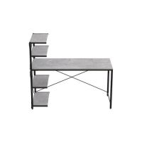 Компьютерный стол Ferrum-decor Джек 75x140x60 Черный ДСП Бетон (FRD-104406)