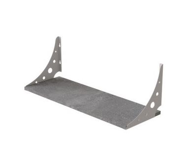 Полка настенная Ferrum-decor Ханди 2 240x700x240 металл Белый ДСП Бетон 16 мм (FRD-102609)