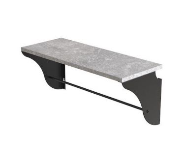 Настінна полиця Ferrum-decor Комфі 260x700x240 метал Чорний ДСП Бетон 16 мм (FRD-102764)