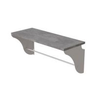 Настінна полиця Ferrum-decor Комфі 260x700x240 метал Білий ДСП Бетон 16 мм (FRD-102771)