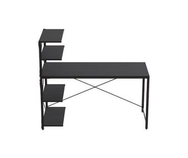 Компьютерный стол Джек 75x140x60 Черный ДСП Сосна Кембра FRD-104402