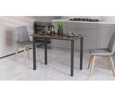 Стіл універсальний Knap Ferrum-decor 750x1200x700 Чорний метал ДСП Дуб Сонома Трюфель 16 мм (FRD-106374)