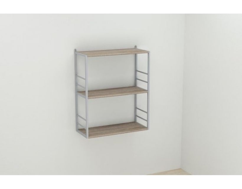 Книжкова полиця універсальна Ferrum-decor Стим 2 74x63x26 сірий ДСП Дуб Сонома Трюфель 16мм (FRD-104119)
