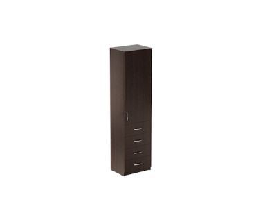 Пенал Анжело Ferrum-decor на 3 полиці з дверима та 4 ящиками 1900x500x380 ДСП Венге Магія 16 мм (FRD-104967)