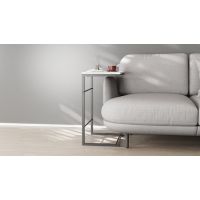 Столик Терри Ferrum-decor 650x440x330 Черный металл ДСП Бетон 16 мм (FRD-104654)