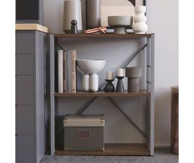 Етажерка 3/60 Ferrum-decor Серії Коннект 73x60x28 сірий ДСП Дуб Сонома Трюфель 16мм (FRD-104270)