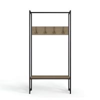 Вішалка для підлоги Ferrum-decor Треліс 12 180x90x38 чорний ДСП Дуб Сонома 16мм (FRD-104310)