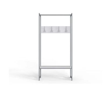 Вешалка напольная Ferrum-decor Трелис 12 180x90x38 серый ДСП Белый 16мм (FRD-104319)