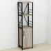 Этажерка 3/34 Ferrum-decor Серии Конект с тумбой 144x34x28 Черный ДСП Сонома Трюфель (FRD-104425)