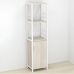 Этажерка 3/34 Ferrum-decor Серии Конект с тумбой 144x34x28 Белый ДСП Сонома (FRD-104431)