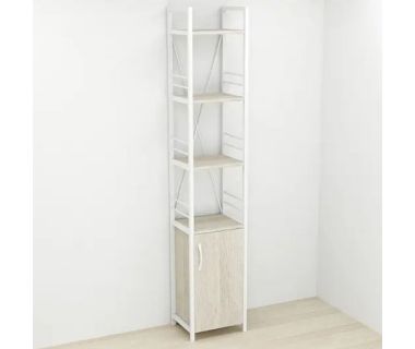 Этажерка 4/34 Ferrum-decor Серии Конект с тумбой 179x34x28 Белый ДСП Сонома (FRD-104473)