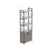 Етажерка 4/60 Ferrum-decor Серії Конект із тумбою 179x60x28 Чорний ДСП Бетон (FRD-104490)