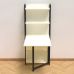 Стол книга с этажеркой Практик 2 Ferrum-decor 1555x640x990 Черный металл ДСП Белый 16 мм (FRD-104625)