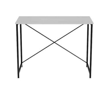 Стіл письмовий Line Лайт Ferrum-decor 750x1000x500 Чорний метал ДСП Білий 16 мм (FRD-104836)