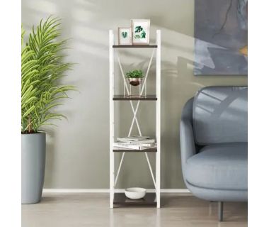 Этажерка 4/34 Ferrum-decor Серии Коннект 120x34x28 белый ДСП Венге 16мм (FRD-105525)