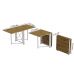 Стол-книга трансформер Орион 2 Ferrum-decor 750x1520x730 Белый металл ДСП Дуб Артизан 16 мм (FRD-104595)