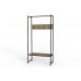 Вешалка напольная Ferrum-decor Трелис 12 180x90x38 черный ДСП Дуб Сонома 16мм (FRD-104310)