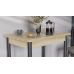 Раскладной обеденный стол трансформер Берта Ferrum-decor 750x1400x900 Черный металл ДСП Дуб Сонома 16 мм (FRD-105181)