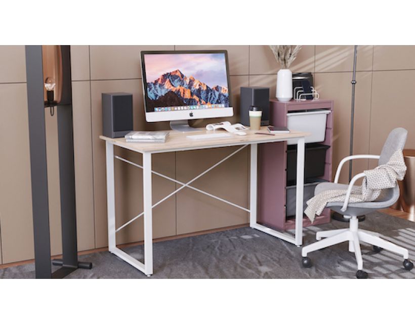 Комп'ютерний стіл Ferrum-decor Дейв 75x120x70 білий ДСП Дуб Артізан 16мм (FRD-102179)