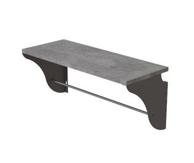 Настінна полиця Ferrum-decor Комфі 260x600x240 метал Сірий ДСП Бетон 16 мм (FRD-102757)