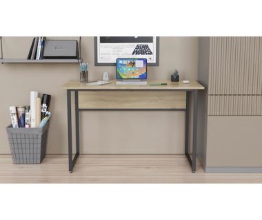 Компьютерный стол Ferrum-decor Коди 75x100x70 черный ДСП Дуб Сонома 16мм (FRD-103762)