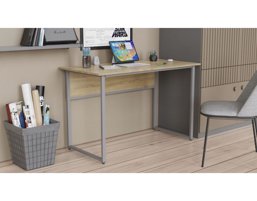 Компьютерный стол Ferrum-decor Коди 75x140x70 серый ДСП Дуб Сонома 16мм (FRD-101702)