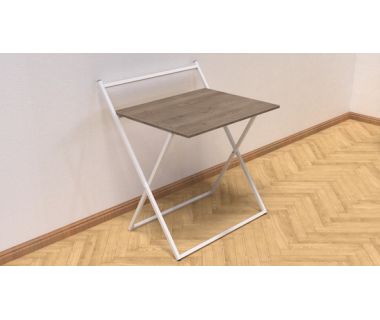 Стіл трансформер Компакт 1 Ferrum-decor 750x790x720 Білий метал ДСП Дуб Сонома Трюфель 16 мм (FRD-104687)