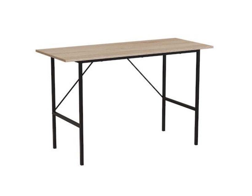 Письмовий стіл TIME Тайм Ferrum-decor 750x1200x500 Чорний метал ДСП Дуб Сонома 16 мм (FRD-104881)