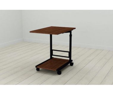 Стіл приставний Ferrum-decor Френу 62x40x60 метал Чорний ДСП Венге 16мм (FRD-105401)