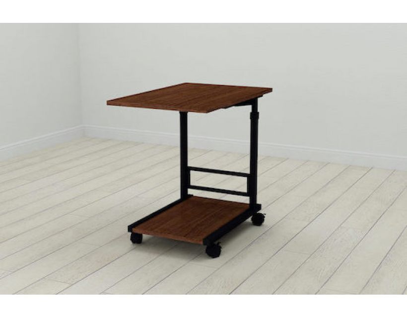 Стіл приставний Ferrum-decor Френу 62x40x60 метал Чорний ДСП Венге 16мм (FRD-105401)