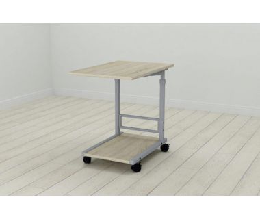 Стіл приставний Ferrum-decor Френу 62x40x60 метал Сірий ДСП Дуб Сонома 16мм (FRD-102522)