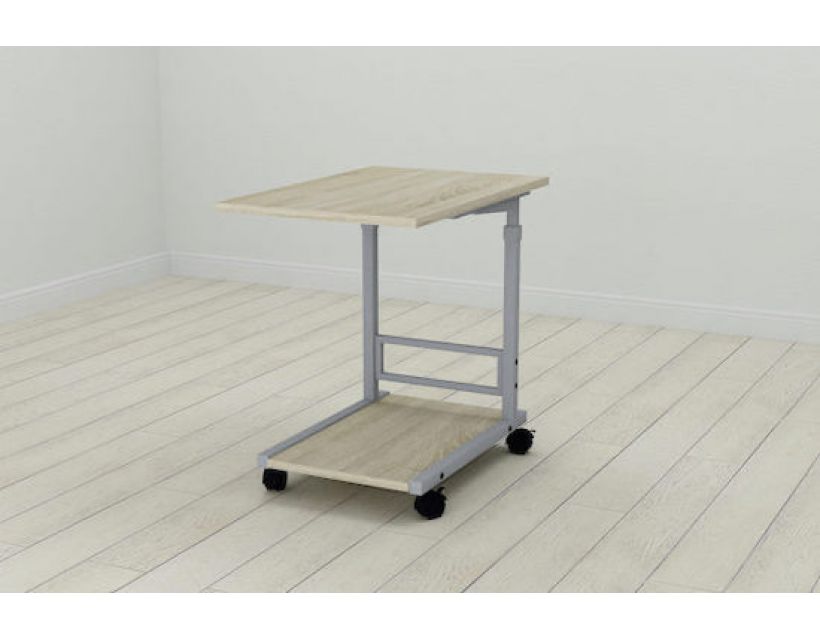 Стіл приставний Ferrum-decor Френу 62x40x60 метал Сірий ДСП Дуб Сонома 16мм (FRD-102522)