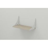 Полка настенная Ferrum-decor Ханди 2 240x600x240 металл Белый ДСП Сонома 16 мм (FRD-102635)