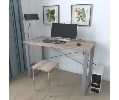 Письмовий стіл Ferrum-decor Драйв 750x1200x600 Сірий метал ДСП Дуб Сонома Трюфель 32 мм (FRD-103328)