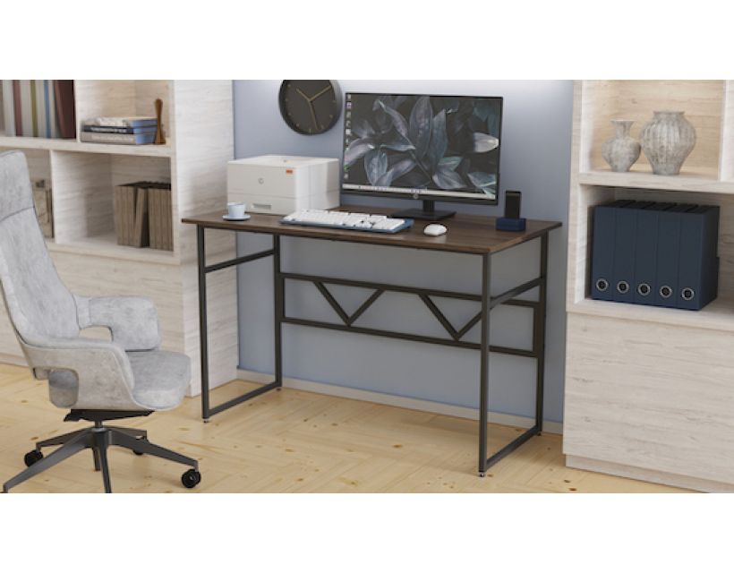 Комп'ютерний стіл Ferrum-decor Раян 75x120x70 чорний ДСП Дуб Сонома Труфель 16мм (FRD-103713)