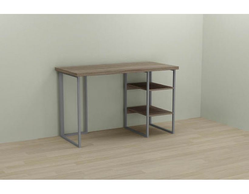 Комп'ютерний стіл Ferrum-decor Кевін 75x140x60 сірий ДСП Дуб Сонома Труфель 32мм (FRD-101736)