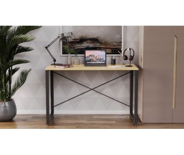 Письмовий стіл Ferrum-decor Серії Коннект 75x120x600 чорний ДСП Дуб Артизан 16мм (FRD-104203)