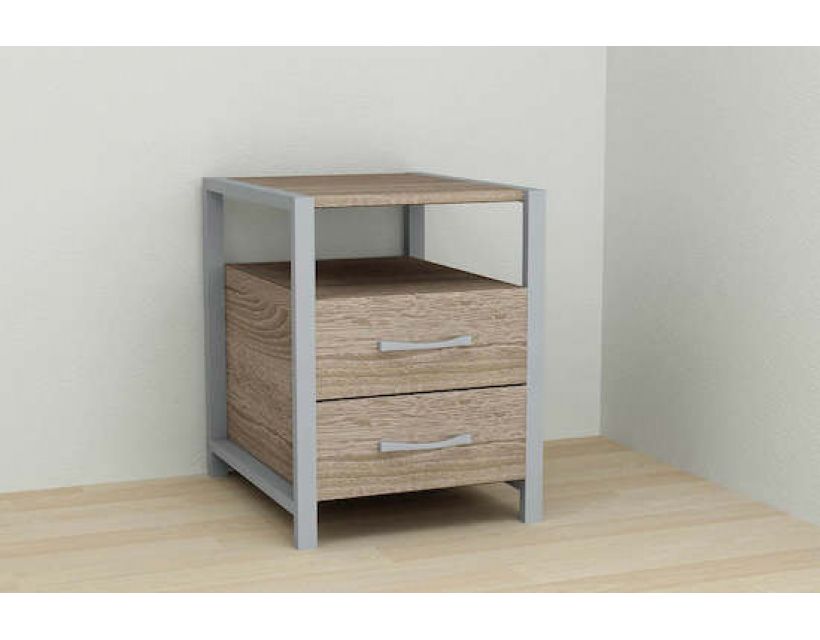 Тумба універсальна Ferrum-decor Вів'єн 2/2 50x41x40 сірий ДСП Дуб Сонома Трюфель 16мм (FRD-104169)