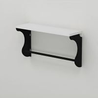 Полиця настінна Ferrum-decor Юзіби 270x700x150 метал Чорний ДСП Білий 16 мм (FRD-102695)