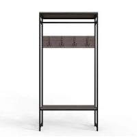 Вішалка для підлоги Ferrum-decor Треліс 14 180x90x38 чорний ДСП Дуб Сонома Трюфель 16мм (FRD-104347)