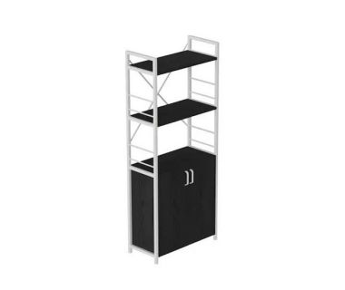 Этажерка 3/60 Ferrum-decor Серии Конект с тумбой 144x60x28 Белый ДСП Артизан (FRD-104454)
