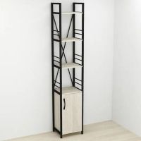 Етажерка 4/34 Ferrum-decor Серії Конект із тумбою 179x34x28 Чорний ДСП Сонома (FRD-104466)