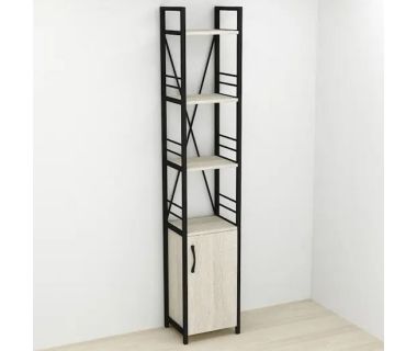 Этажерка 4/34 Ferrum-decor Серии Конект с тумбой 179x34x28 Черный ДСП Сонома (FRD-104466)