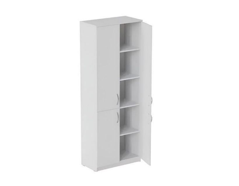 Шкаф Анжело Ferrum-decor на 5 полок с 4 дверями 1900x700x380 ДСП Белый 16 мм (FRD-105037)