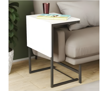 Стол журнальный приставной Терри Комбо Ferrum-decor 345x662x440 Черный металл ДСП Белый 16 мм (FRD-105136) Стол журнальный приставной Терри Комбо Ferrum-decor 345x662x440 Черный металл ДСП Белый 16 мм (FRD-105136)
