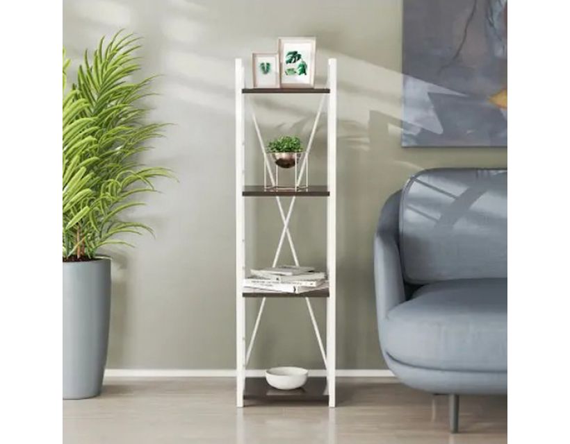 Етажерка 4/34 Ferrum-decor Серії Коннект 120x34x28 білий ДСП Венге 16мм (FRD-105525)