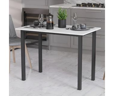 Стол универсальный Knap Ferrum-decor 750x1000x700 Черный металл ДСП Белый 16 мм (FRD-106362)